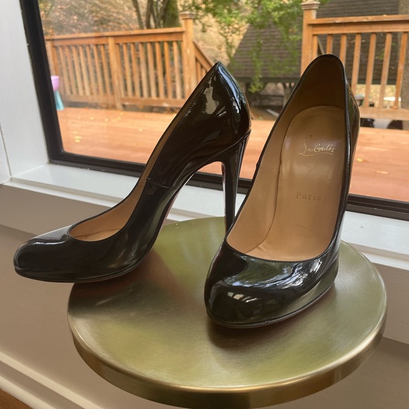 Christian Louboutin 85 mm Pumps - Patent calf leather - Black - Women Size 39 - Picture 2 of 11